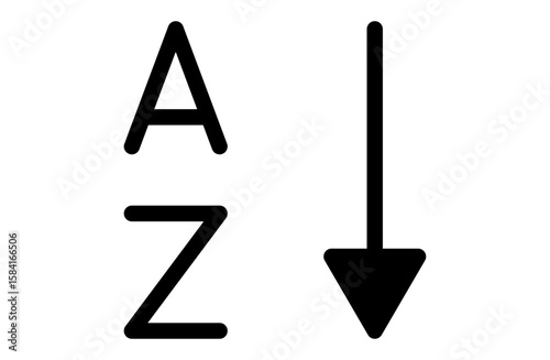 並び替えのシンプルな線画のUIアイコン