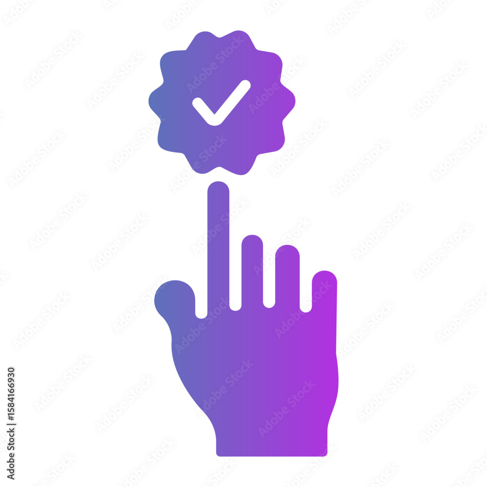Obraz premium check Gradient icon