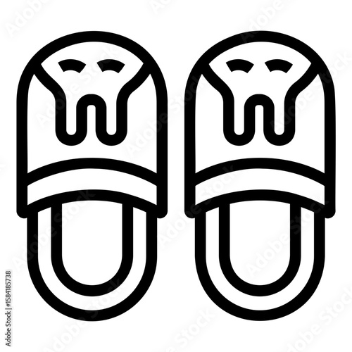 slippers Line Icon