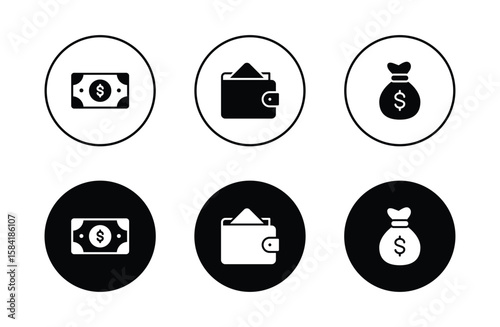 Money and Payment icon vector