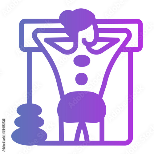hot stone Gradient icon