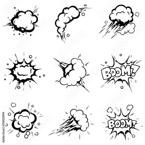 Comic Book Action Effects: Burst, Smoke & Speed Lines (Targets the popular "comic book" aesthetic)