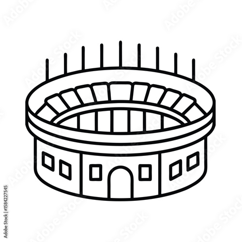 Stadium architecture outline arena sports venue