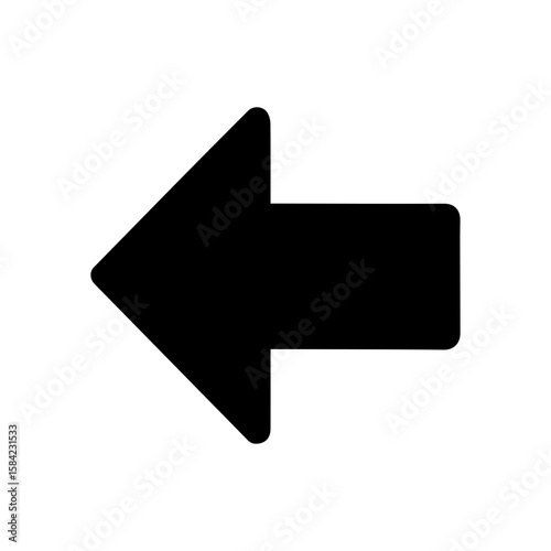Turn left arrow carpark signage icon with transparent background representing parking direction and vehicle navigation
