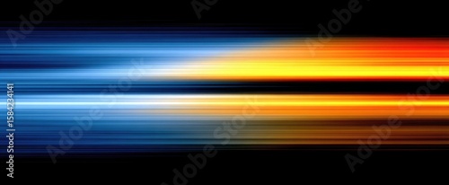 Abstract speed lines of blue and orange
