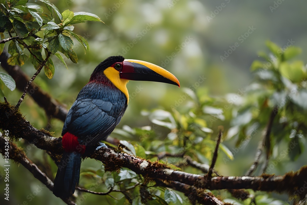 Fototapeta premium Toucan in Rainforest: Tropical Delight