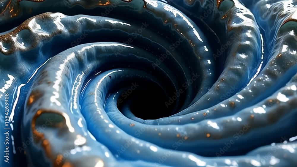 In a surreal environment, liquid-like forms ripple and converge, creating a tactile sensation; noise hazy abstract vortex folding inward like dream fabric enhances the depth, inviting