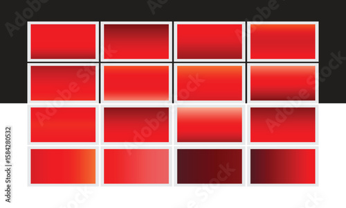Red Color Palette Collection – Premium Red Color Palette Collection Solid Reds, Red Gradient Swatches, Dark & Light Red Shades, Vibrant Red Color Schemes.