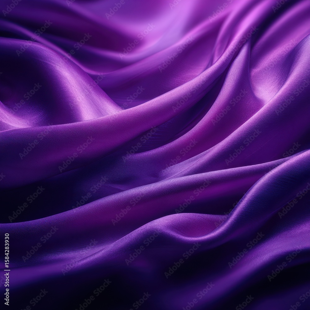 Obraz premium Deep purple silk drapes in elegant folds