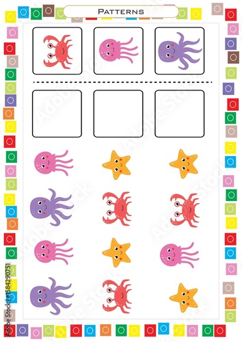 Educational Patterns Worksheet Collection for Kids