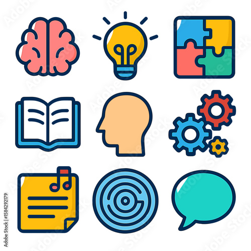 Mind Icons: Creative Vector Set for Psychology & Wellness