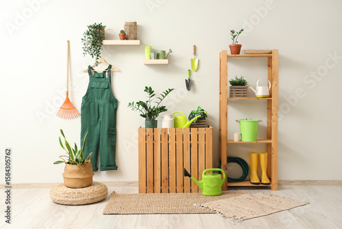 Interior of workshop with g...
