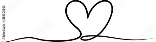 Doodle Heart Divider Line