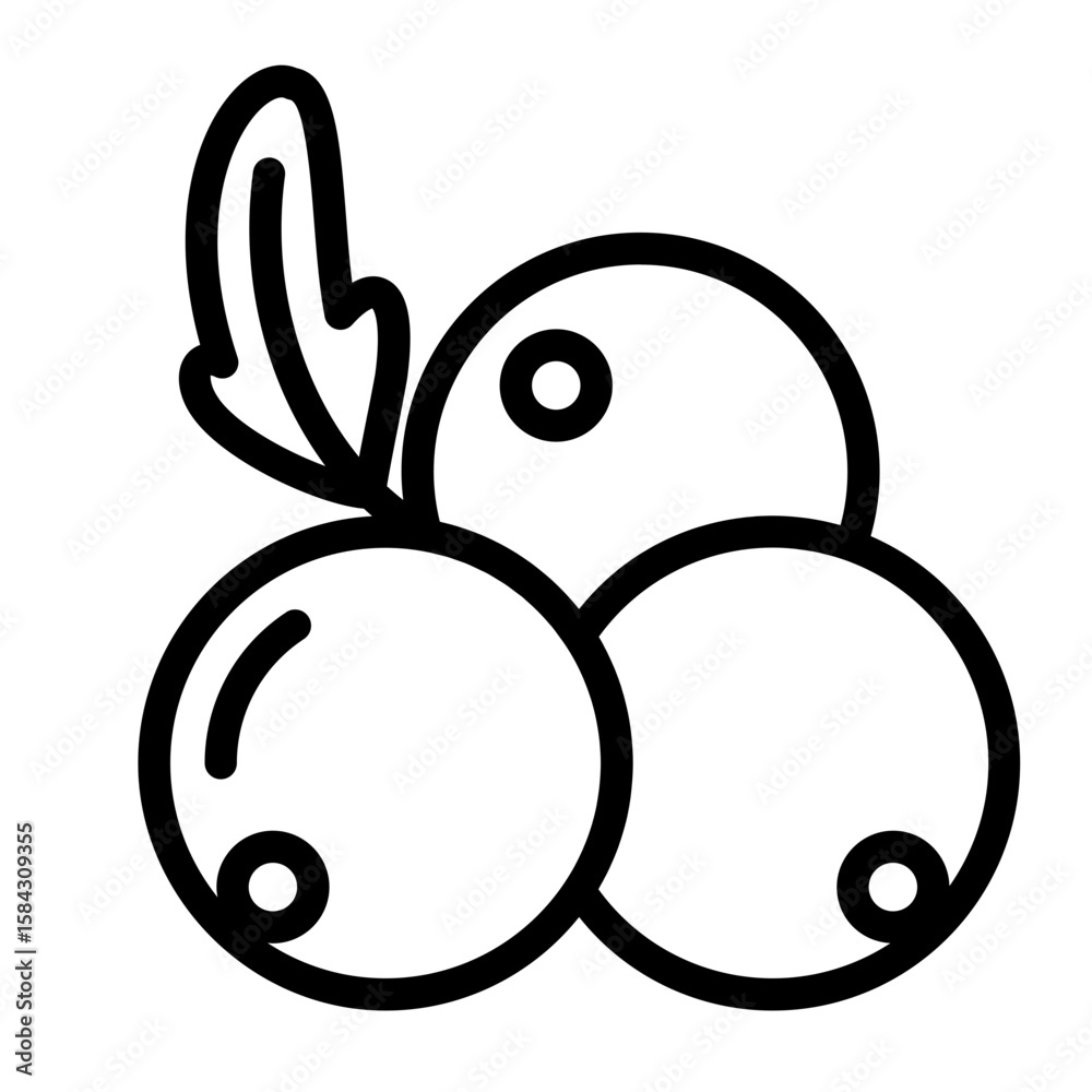 Obraz premium blueberry fruit icon design