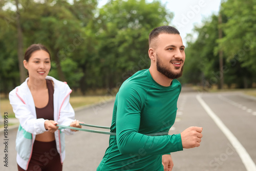 Sporty man and personal tra...