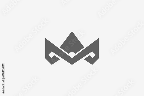 Cool modern bold crown logo 