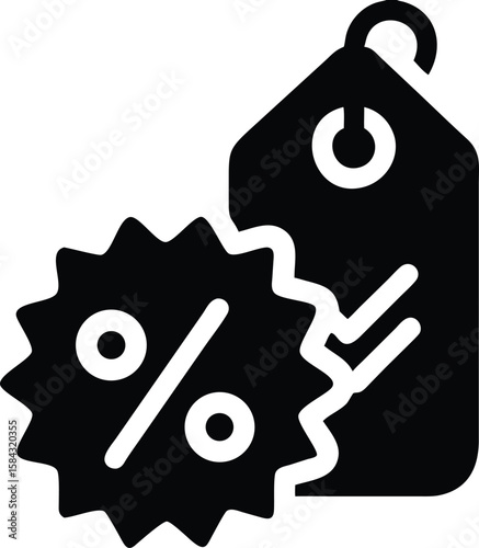 Discount percentage tag promotion vector icon