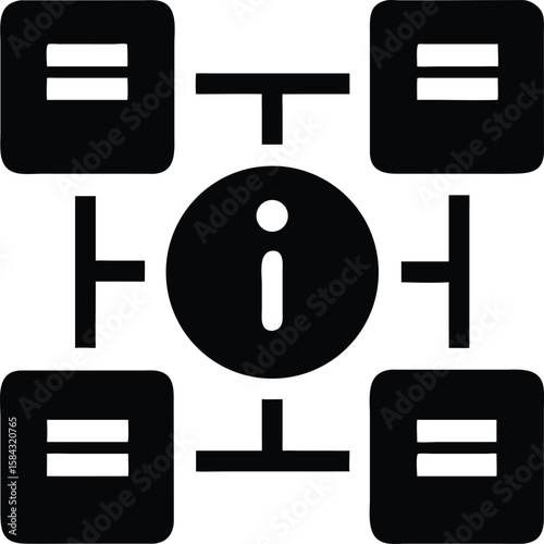 Information flow diagram icon