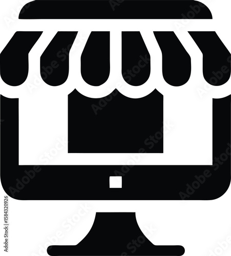 Online shop icon representing e-commerce