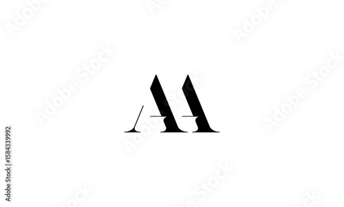 AA initial letters, monogram logo