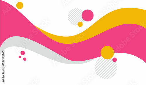 Pink and yellow abstract geometric background vector illustration
