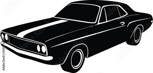 American automotive legend - Scat Pack-style profile, EPS JPEG PNG