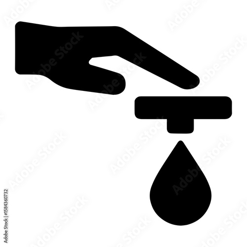 Press to dispense soap or hand sanitizer signage icon with transparent background representing hygiene and touchless dispenser
