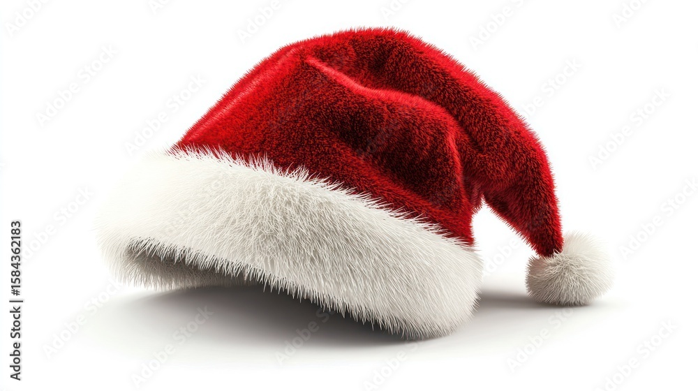 Christmas Santa Hat Isolated on White Background Christmas Santa Hat Isolated on White Background