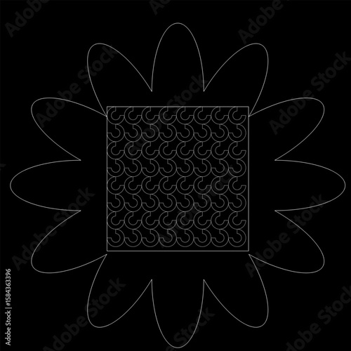 style, paper, deco, art, graph, graphic, modern, ornament, holiday, wrapping, element, artistic, elegant, geometric, repetition, god, geometry, monochrome, ask, grid, disorder, illustration, star, vec