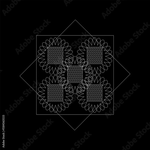 style, paper, deco, art, graph, graphic, modern, ornament, holiday, wrapping, element, artistic, elegant, geometric, repetition, god, geometry, monochrome, ask, grid, disorder, illustration, star, vec