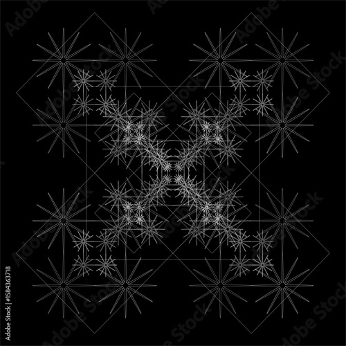 style, paper, deco, art, graph, graphic, modern, ornament, holiday, wrapping, element, artistic, elegant, geometric, repetition, god, geometry, monochrome, ask, grid, disorder, illustration, star, vec