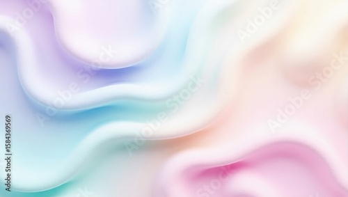 Delicate Pastel Abstract Background with Smooth Curves