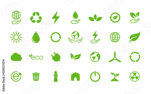 simple icon symbol of environment and natural resources Vector