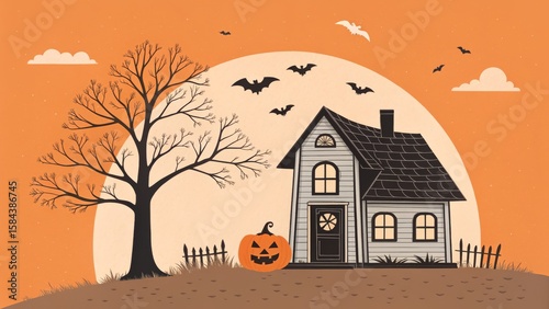 Halloween House Illustratio...