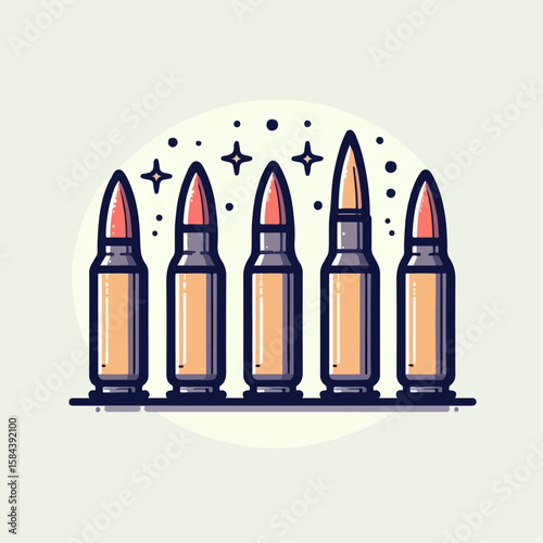 ammunition bullet vector illustration