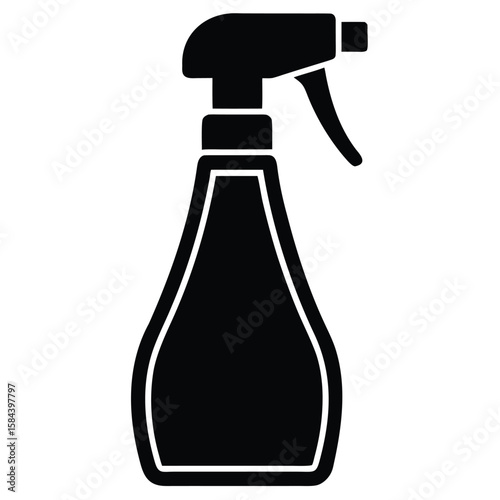 Black Spray Bottle for Cleaning and Gardening Usage Needs
