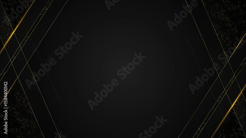 Holiday abstract background golden lines animation. Shiny light motion. Luxury theme greeting card design. luxury background with golden lines . Gold polygonal random network shine glitter design.