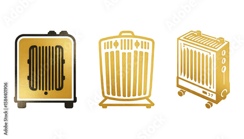 electric heater isolated on white