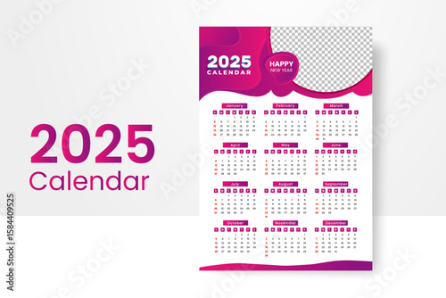 Business Calendar Design, Clean & Modern Design, Minimal calendar design, Calendar Design 2025