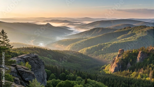 Sunrise Mountain Landscape ...