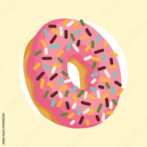 Flat Vector Donuts Illustration