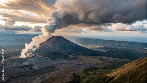 Volcanic Eruption Aerial Vi...