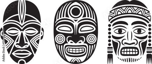 Tribal Masks African Decorative Faces