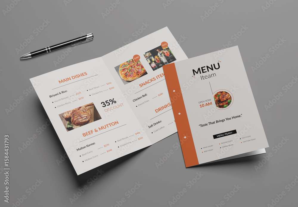 Food Menu Template Layout Stock Template | Adobe Stock