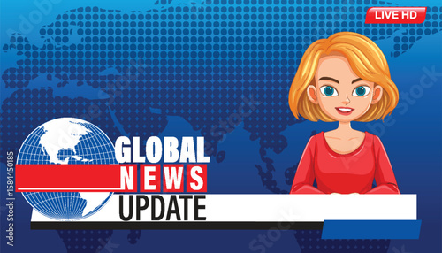 Global News Update Illustration