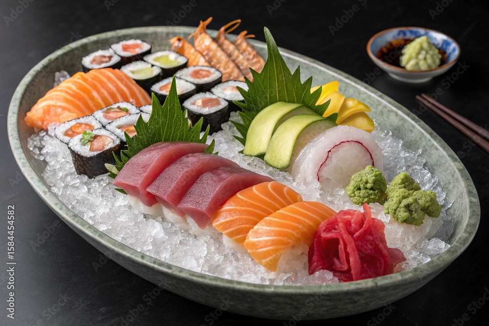 sushi on a plate sushi on a plate
