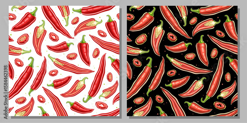 Vector Chili Pepper seamless pattern