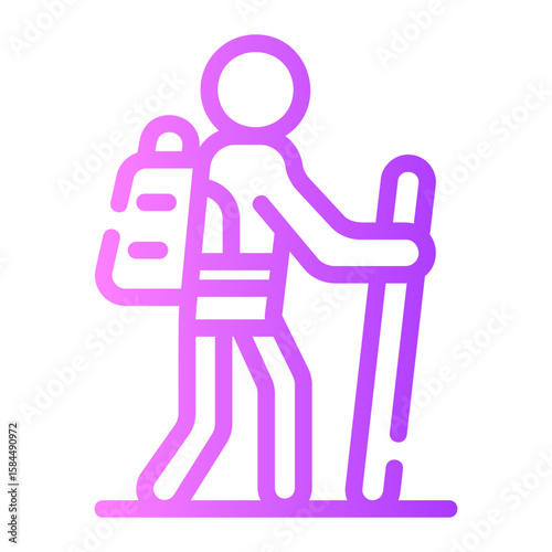 nomad journey Line Gradient Icon