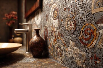 Mosaic tiles bring a distinctive artistic element to any space