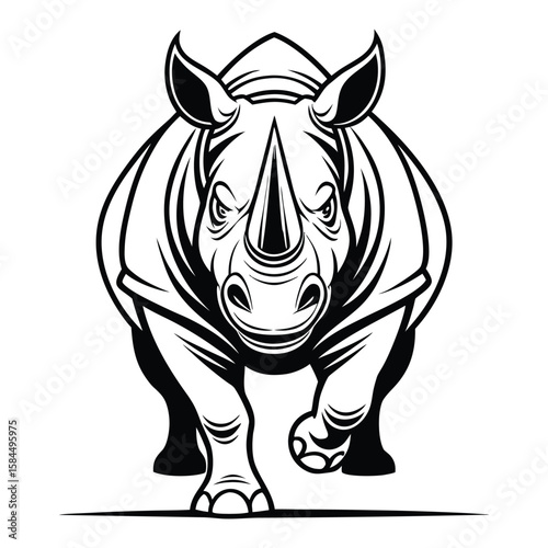 Running Rhino Silhouette